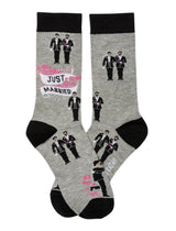 TWO GROOMS Adult Unisex Gay Pride Socks PRIMITIVES BY KATHY Brand Just Married’
