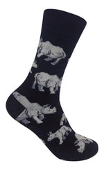 RHINOCEROS Adult Unisex Socks FUNATIC Brand - Novelty Socks And Slippers