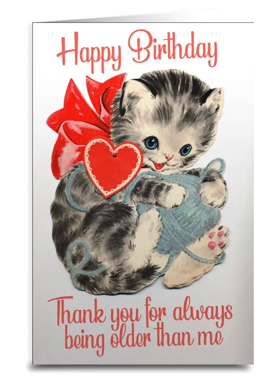 Sassy Birthday Greeting Card HAPPY BIRTHDAY THANK YOU FOR ALWAYS BEING OLDER THAN ME - Novelty Socks And Slippers