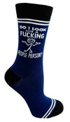 HEY NOW Brand By FABDAZ Unisex DO I LOOK LIKE A FUCKING PEOPLE PERSON Socks - Novelty Socks And Slippers