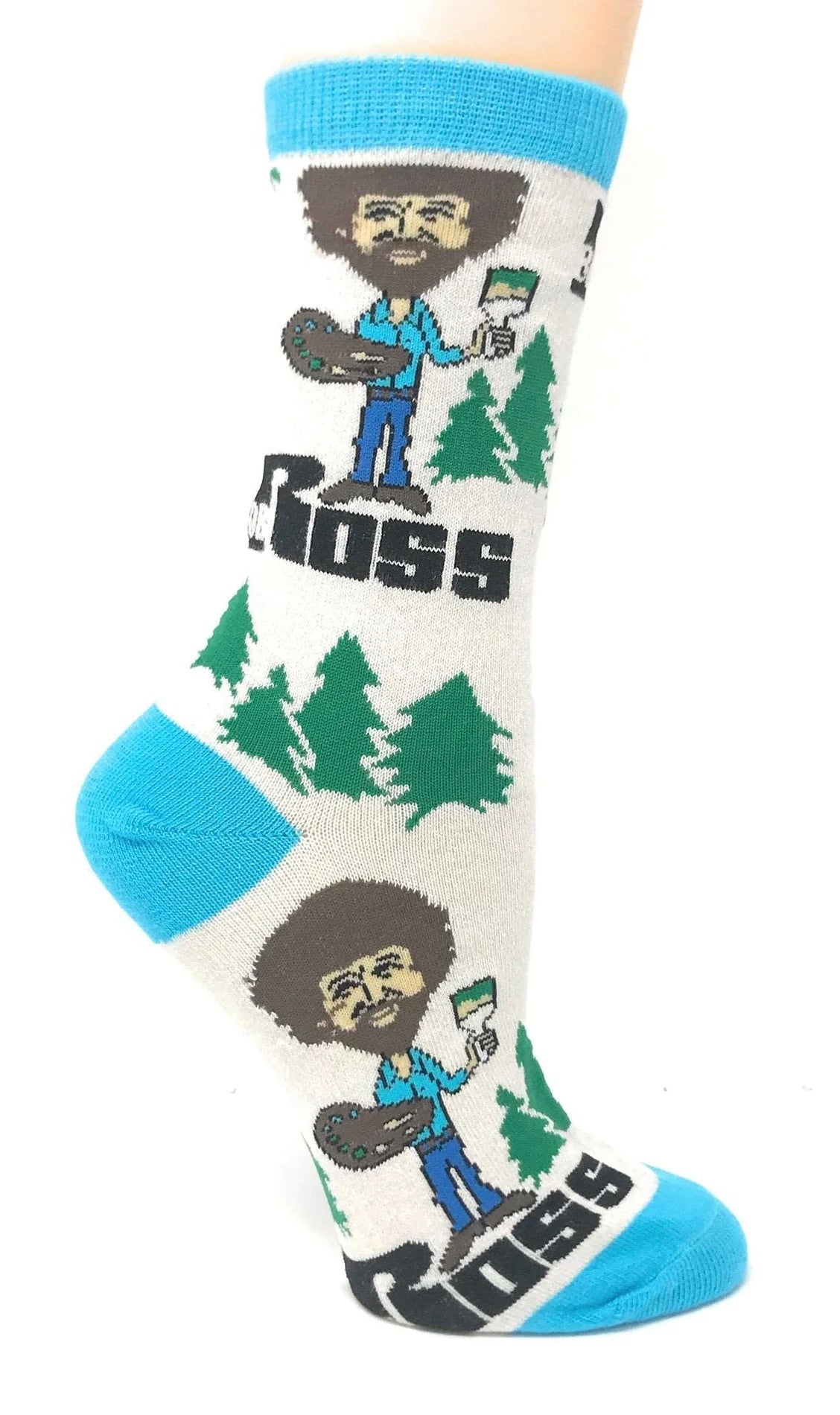 BOB ROSS Ladies 'ALWAYS BOB ROSS' Socks OOOH YEAH Brand - Novelty Socks And Slippers