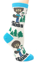 BOB ROSS Ladies 'ALWAYS BOB ROSS' Socks OOOH YEAH Brand - Novelty Socks And Slippers