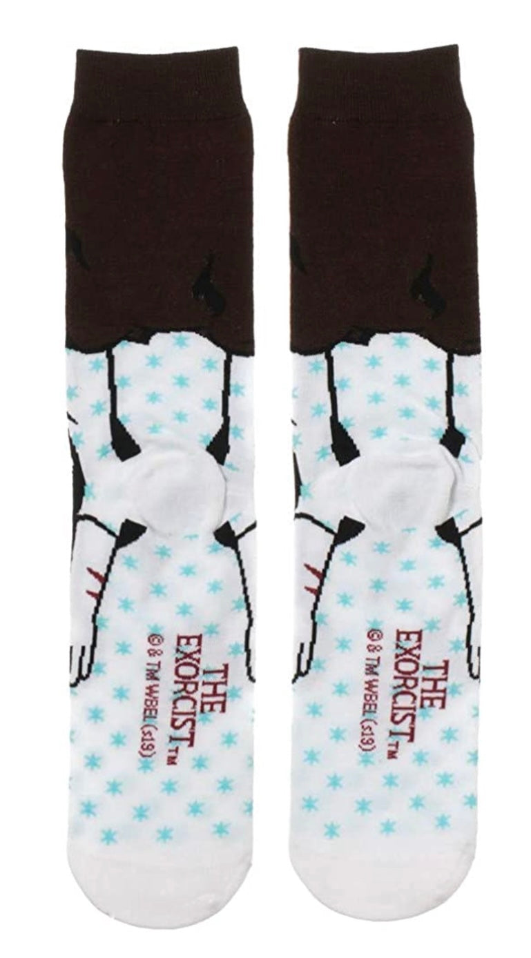 THE EXORCIST Men’s POSESSED REGAN 360 Socks BIOWORLD Brand - Novelty Socks And Slippers