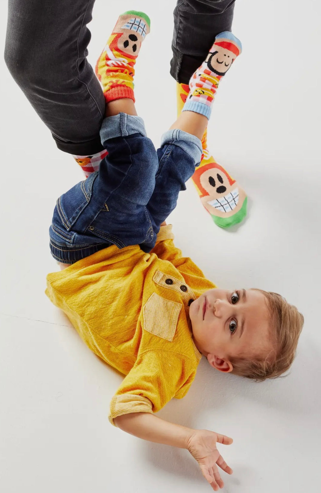 PALS SOCKS Brand Unisex JULIUS & BOB MISMATCHED GRIPPER BOTTOM SOCKS (CHOOSE SIZE) BY PAUL FRANK - Novelty Socks And Slippers
