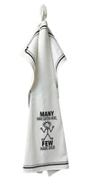 HEY NOW Brand By Fabdaz MANY HAVE EATEN HERE, FEW HAVE DIED Kitchen Tea Towel - Novelty Socks And Slippers