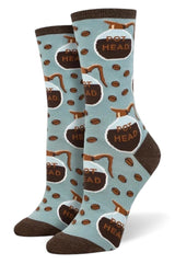 POT HEAD Ladies COFFEE Socks SOCKSMITH Brand