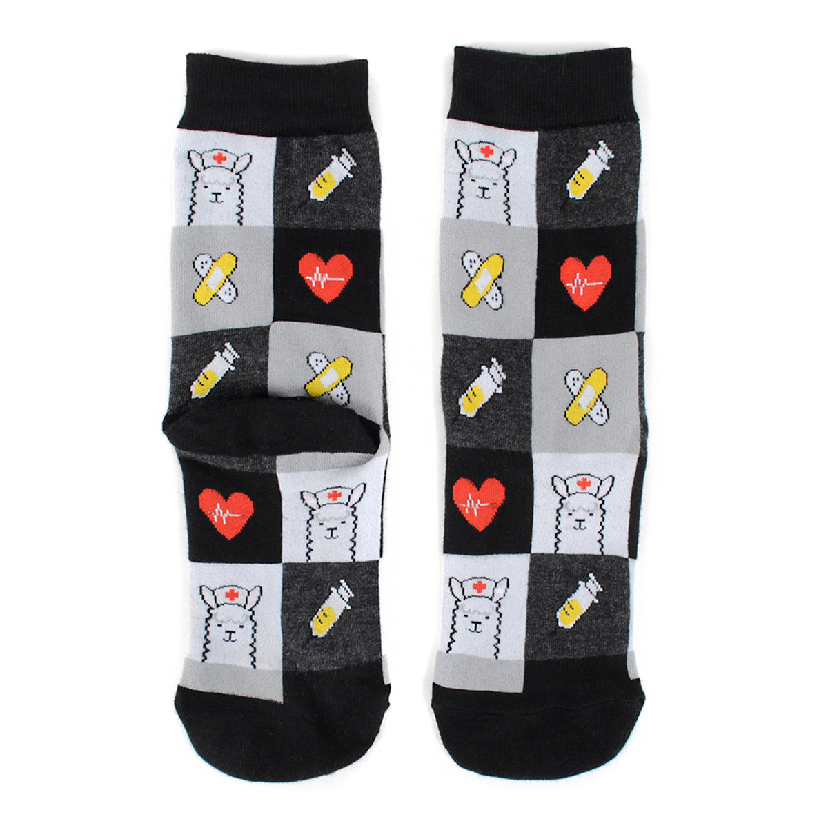 PARQUET Ladies HEALTHCARE MEDICAL Socks LLAMA NURSE - Novelty Socks And Slippers