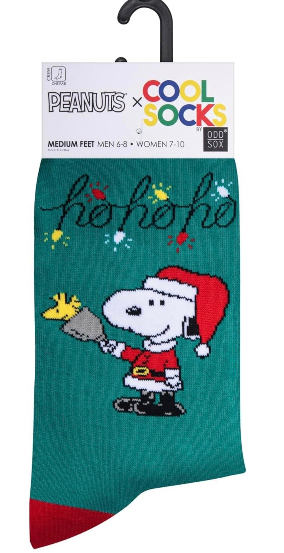 PEANUTS Unisex CHRISTMAS Socks ‘SNOOPY CLAUS’ COOL SOCKS Brand 'HO HO HO' - Novelty Socks And Slippers
