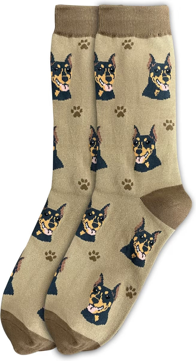 DOBERMAN Dog Adult Unisex Socks By E&S Pets Choose Style