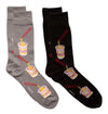 RAMEN NOODLE SOUP Men's 2 Pair Socks FOOZYS BRAND