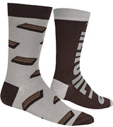 HERSHEY CHOCOLATE BAR Men’s Split Crew Socks ODD SOX Brand - Novelty Socks for Less