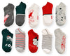 DISNEY WINNIE THE POOH LADIES CHRISTMAS 10 PAIR OF LOW SHOW SOCKS - Novelty Socks And Slippers