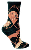 WHEEL HOUSE DESIGNS Brand MEN’S RED DACHSHUND DOG SOCKS - Novelty Socks And Slippers