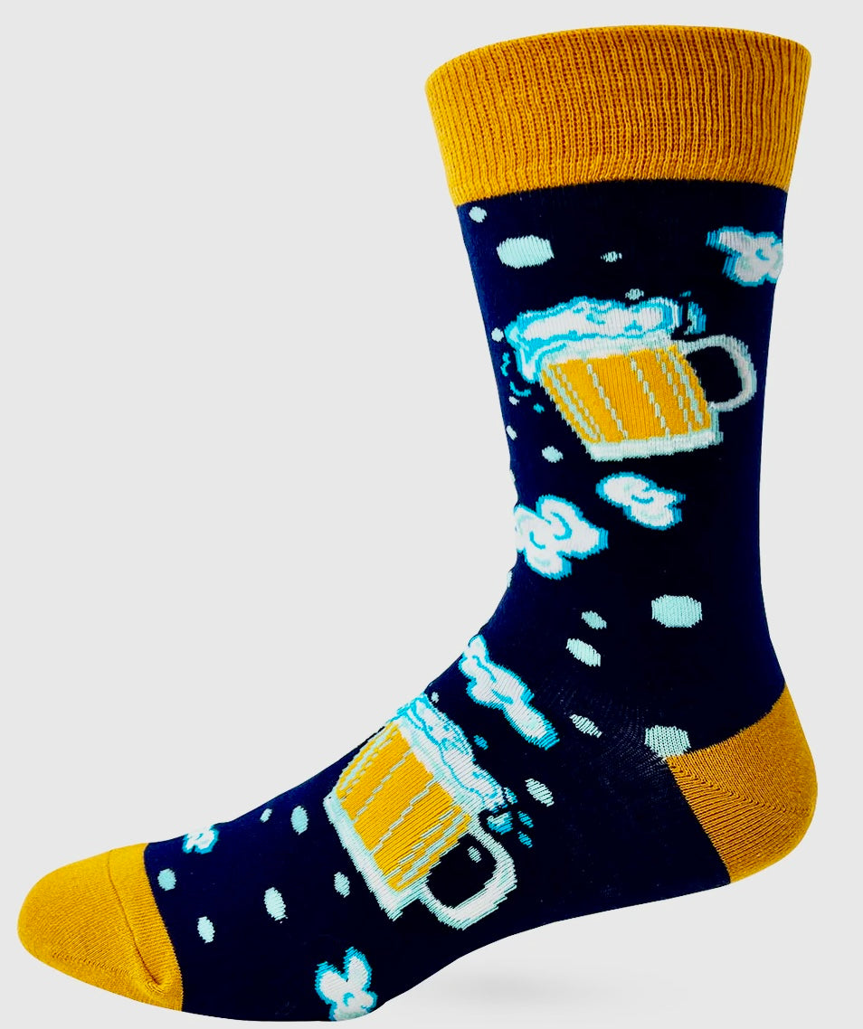 FABDAZ BRAND MEN’S BEER SOCKS ‘BUILDING MY DAD BOD ONE BEER AT A TIME’ - Novelty Socks And Slippers
