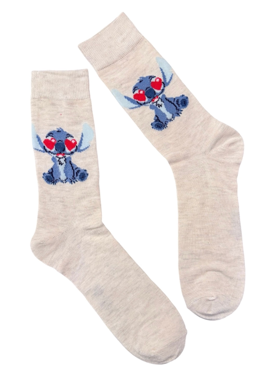 DISNEY STITCH Men’s VALENTINES DAY Socks With HEART EYES - Novelty Socks And Slippers