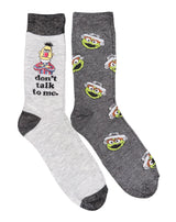 SESAME STREET Men’s 2 Pair Of Socks BERT & OSCAR THE GROUCH 'DON'T TALK TO ME'