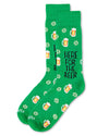 ST. PATRICKS DAY Men's SOCKS ‘HERE FOR THE BEER’ MeMoi BRAND