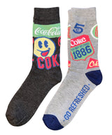 COCA-COLA Soda Men’s 2 Pair Of Socks ‘1886’ ‘Go Refreshed’