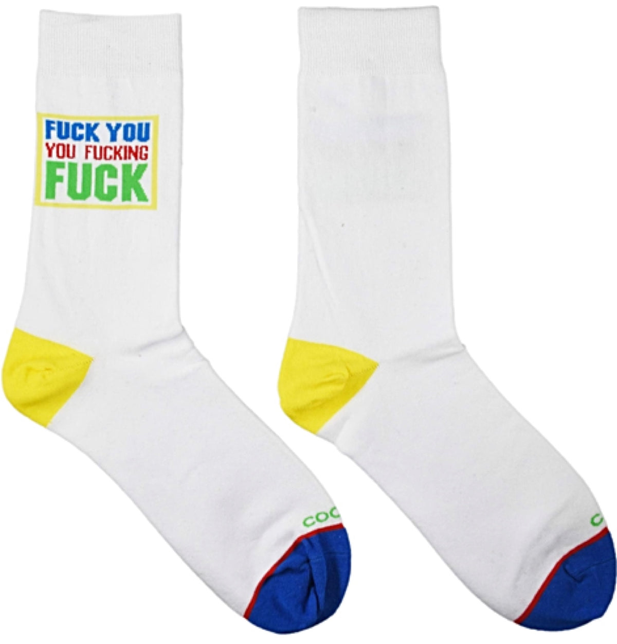 COOL SOCKS Brand Men's FUCK YOU YOU FUCKING FUCK Socks FYYFF - Novelty Socks for Less