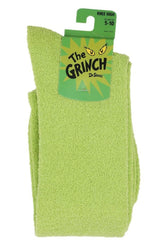 DR. SEUSS HOW THE GRINCH STOLE CHRISTMAS Ladies 3-D Plush Knee High Socks BIOWORLD Brand - Novelty Socks And Slippers