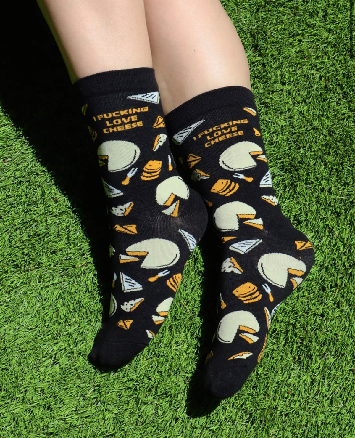 GROOVY THINGS Brand Ladies I FUCKING LOVE CHEESE Socks - Novelty Socks And Slippers