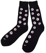 PARQUET BRAND Men's BASEBALL Socks BASEBALLS ALL OVER (CHOOSE COLOR) - Novelty Socks And Slippers