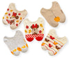 DISNEY Ladies MINNIE MOUSE Thanksgiving Harvest 5 Pair Of No Show Socks - Novelty Socks And Slippers