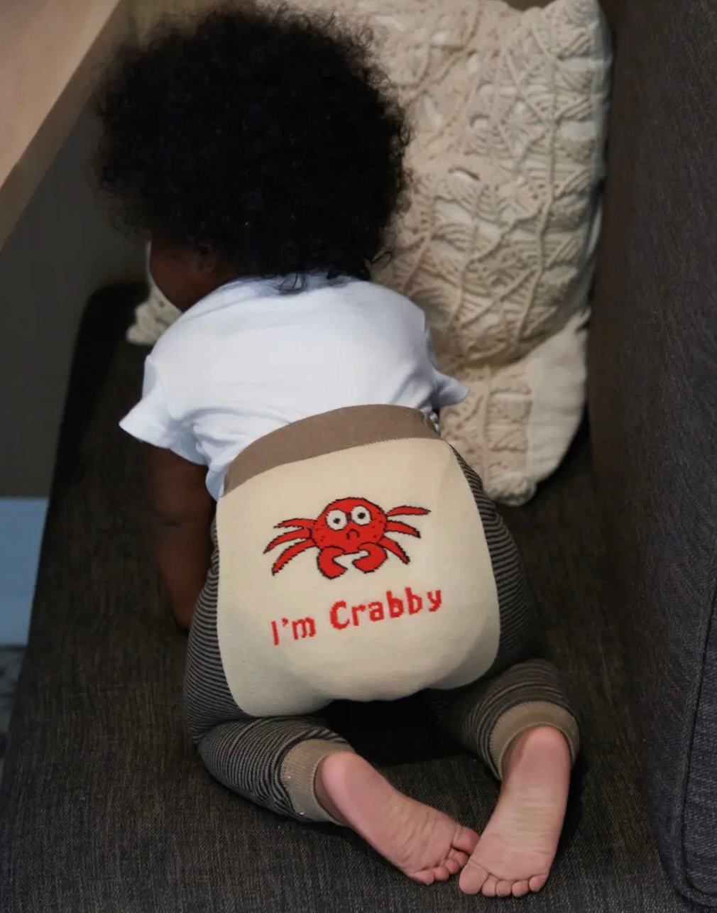 BOOGIE TIGHTS Unisex Baby ‘I’M CRABBY’ By Piero Liventi Size 12-24 Months - Novelty Socks And Slippers