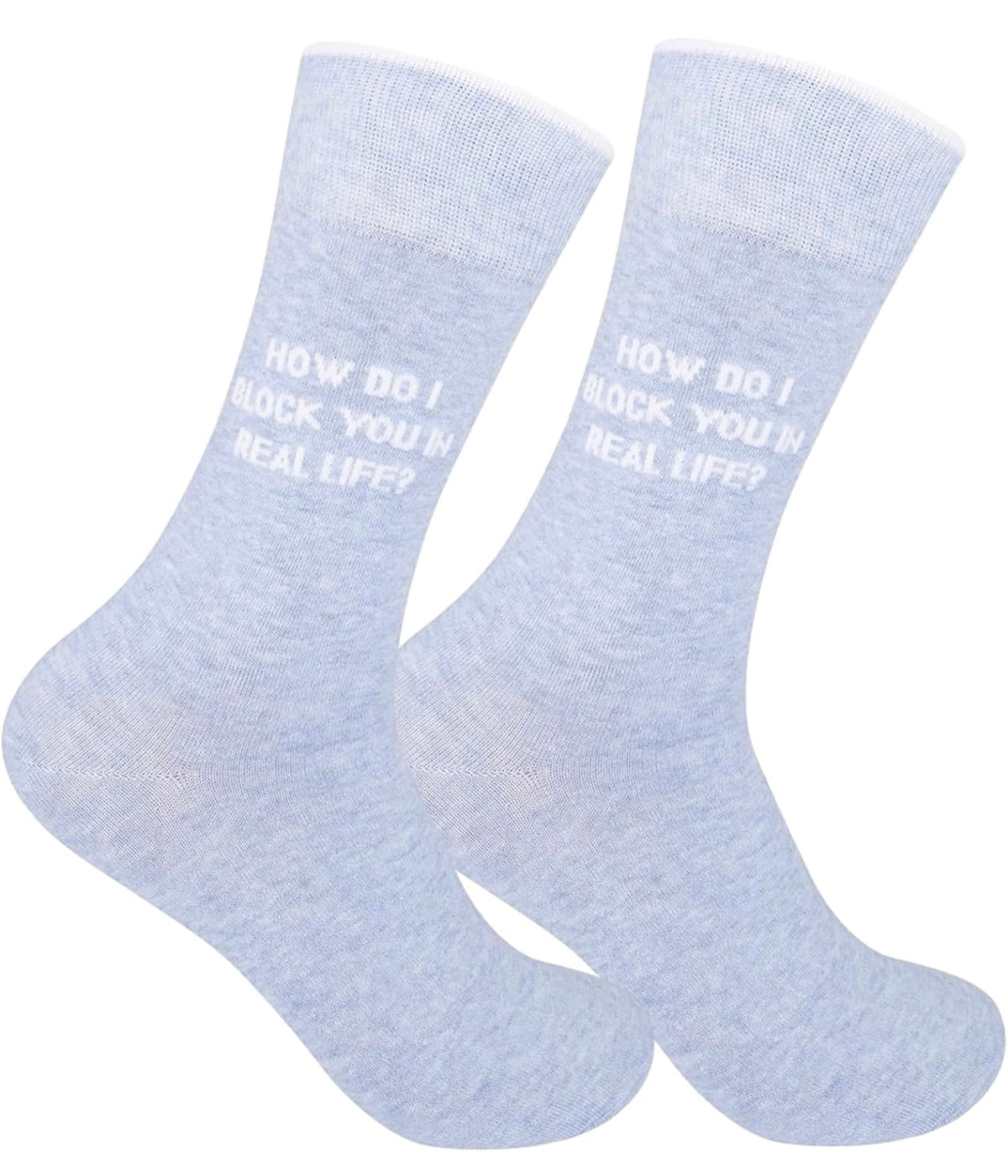 FUNATIC BRAND UNISEX ‘HOW DO I BLOCK YOU IN REAL LIFE?’ Socks - Novelty Socks And Slippers