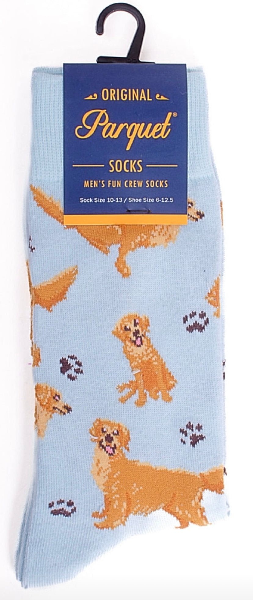 GOLDEN RETRIEVER DOG MEN’S SOCKS PARQUET BRAND (CHOOSE COLOR) - Novelty Socks And Slippers