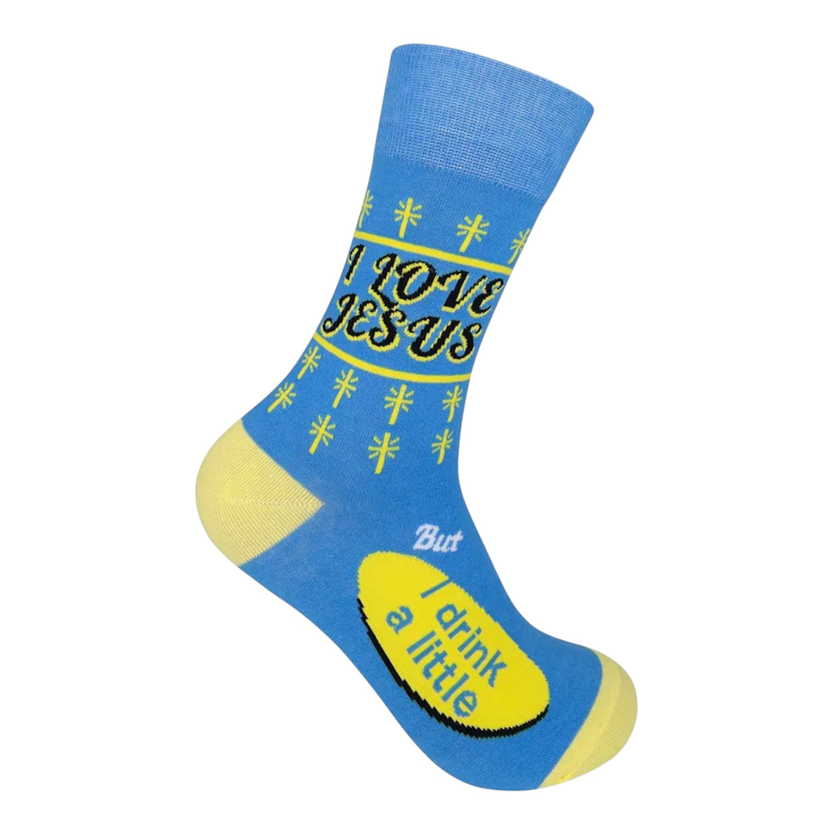I LOVE JESUS BUT I DRINK A LITTLE Adult Unisex Socks FUNATIC Brand - Novelty Socks And Slippers