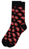 PARQUET BRAND Men's VALENTINE'S DAY Socks SEXY LIP BITE - Novelty Socks And Slippers
