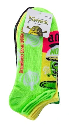 SHREK The Movie Ladies 5 Pair Of No Show Socks DONKEY WAFFLES - Novelty Socks And Slippers
