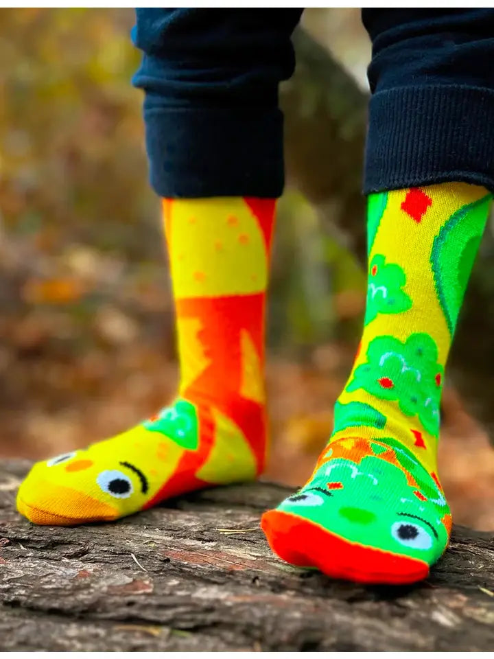CHIPS & GUAC Unisex MISMATCHED Socks PALS SOCKS Brand CHOOSE SIZE) KIDS & ADULT - Novelty Socks And Slippers