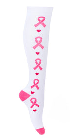 PARQUET Brand Ladies BREAST CANCER AWARENESS Knee High Socks - Novelty Socks And Slippers