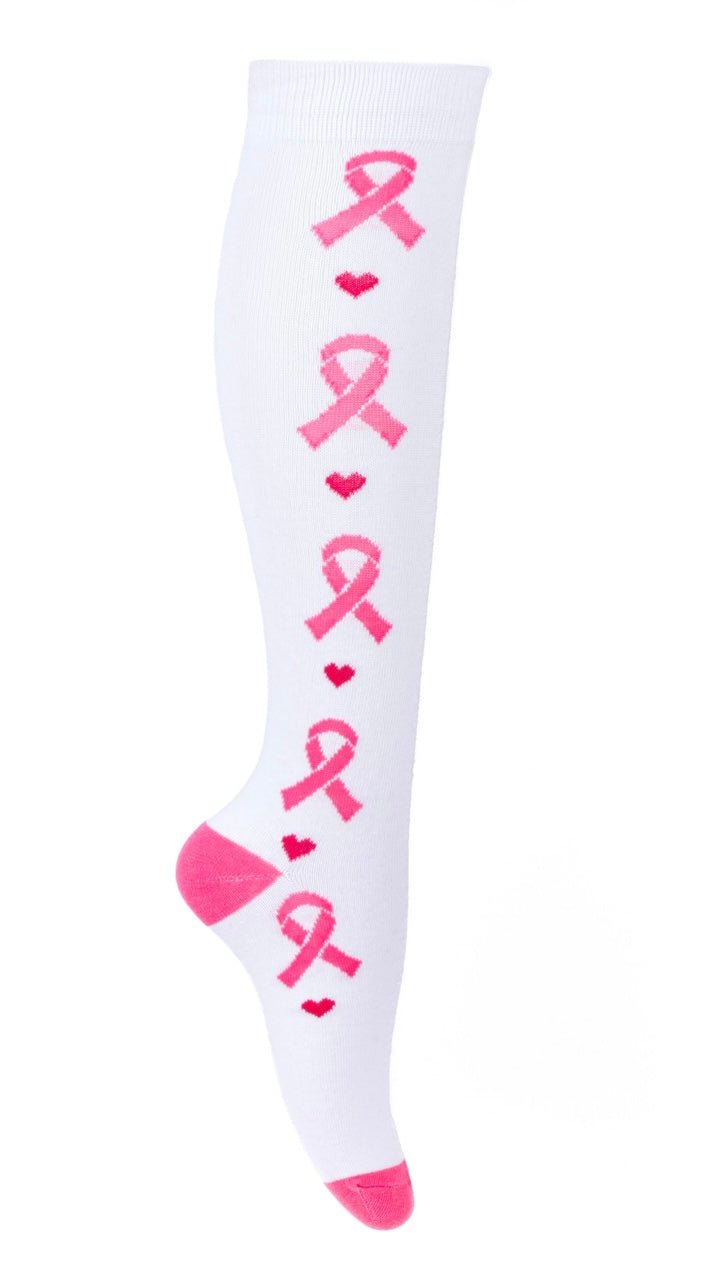 PARQUET Brand Ladies BREAST CANCER AWARENESS Knee High Socks - Novelty Socks And Slippers