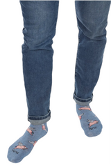 MeMoi Brand Men’s FLYING PIGS Socks - Novelty Socks And Slippers