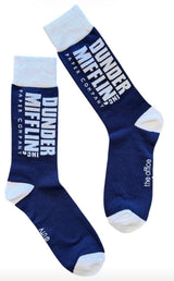 THE OFFICE TV SHOW Men’s DUNDER MIFFLIN PAPER COMPANY Socks (CHOOSE PATTERN)