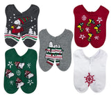 PEANUTS Ladies CHRISTMAS 5 Pair Of No Show Socks Snoopy & Woodstock - Novelty Socks And Slippers