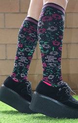 FUCK AROUND & FIND OUT Ladies 15-20 mmHg Compression Socks GROOVY THINGS Brand - Novelty Socks And Slippers