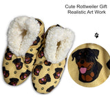 COMFIES BRAND Ladies ROTTWEILER DOG Non-Skid Slippers - Novelty Socks And Slippers