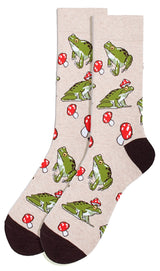 PARQUET Brand Men’s FROGS & MUSHROOMS Socks - Novelty Socks for Less