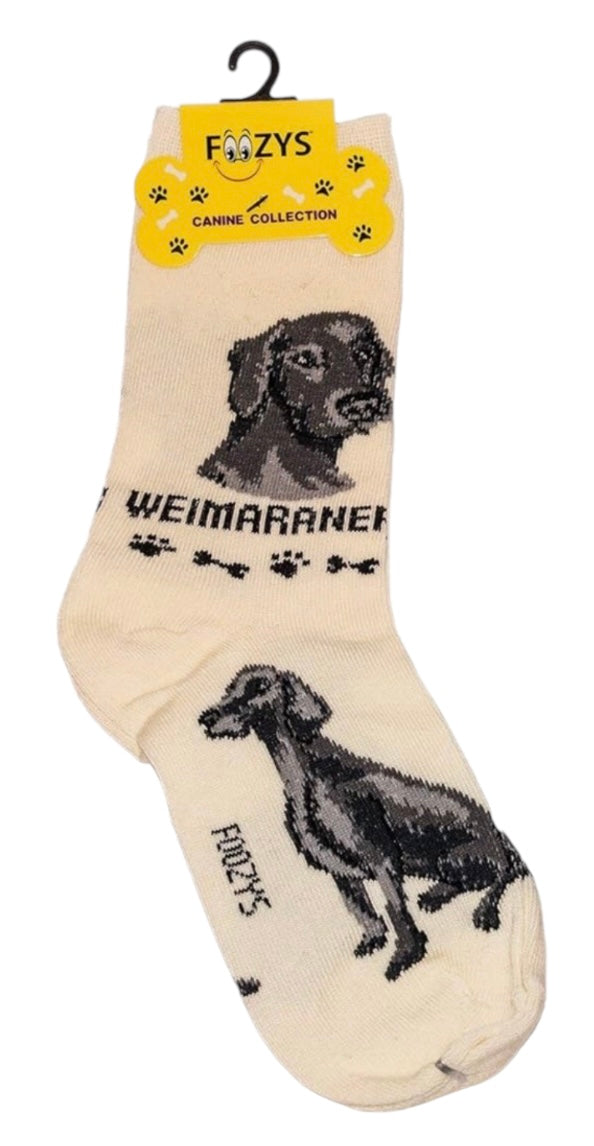 FOOZYS Brand Ladies WEIMARANER Dog Socks - Novelty Socks And Slippers