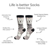 WESTIE Dog Adult Unisex Socks By E&S Pets Choose Style