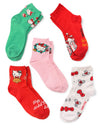 SANRIO HELLO KITTY Ladies CHRISTMAS 5 Pair Of Socks 'HAPPY HOLIDAYS' - Novelty Socks And Slippers