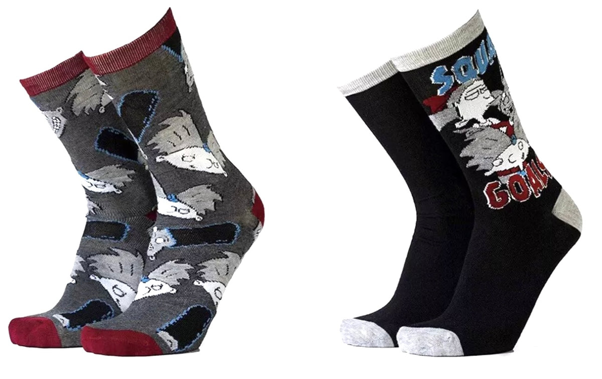 HEY ARNOLD Men’s 2 Pair Of Socks HELGA, GERALD - Novelty Socks And Slippers