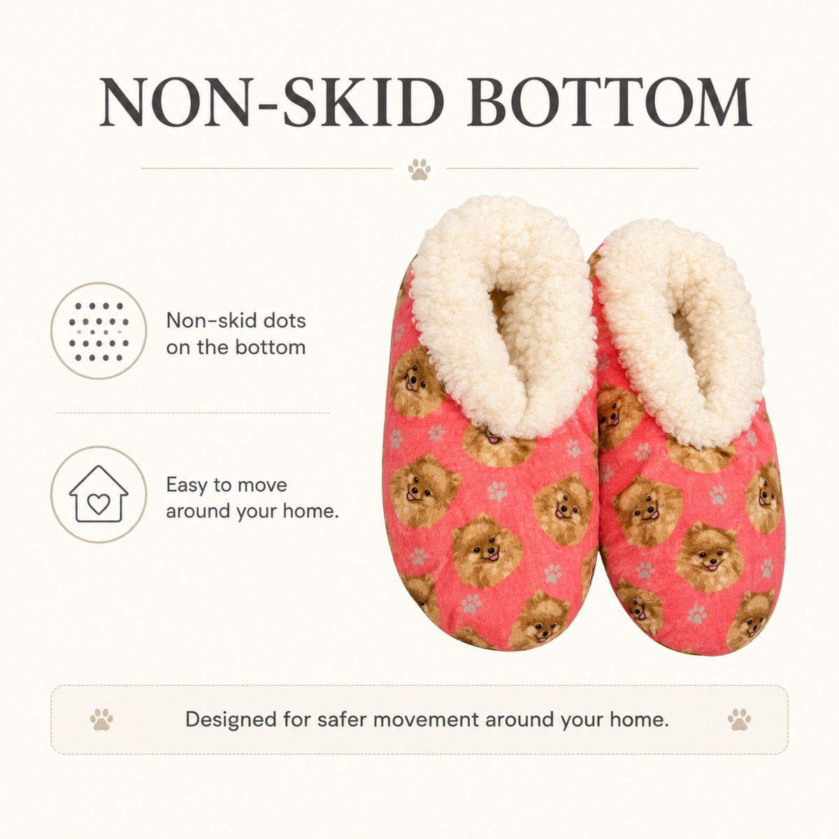 POMERANIAN Dog Ladies Non-Slip Slippers COMFIES BRAND By E&S Pets