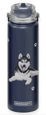 Dog & Cat Stainless Steel 24 Oz. Water Bottle By E&S Pets (Choose Breed) - Novelty Socks And Slippers