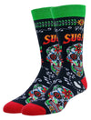 OOOH YEAH Brand Men’s DAY OF THE DEAD Sugar Skull Socks ‘HEY SUGAR’ - Novelty Socks And Slippers