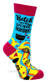 FABDAZ Brand Ladies BITCH I AM THE SECRET INGREDIENT Socks - Novelty Socks And Slippers